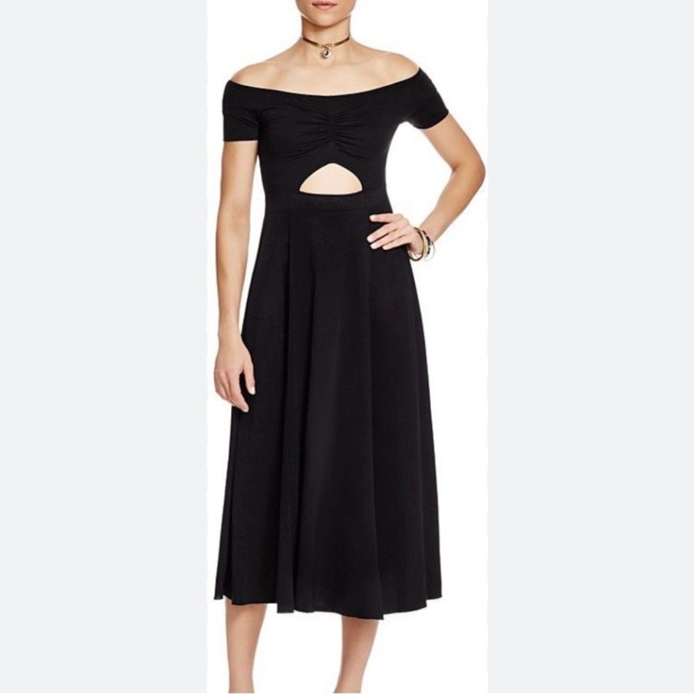 Free People black midi  Dress xs
